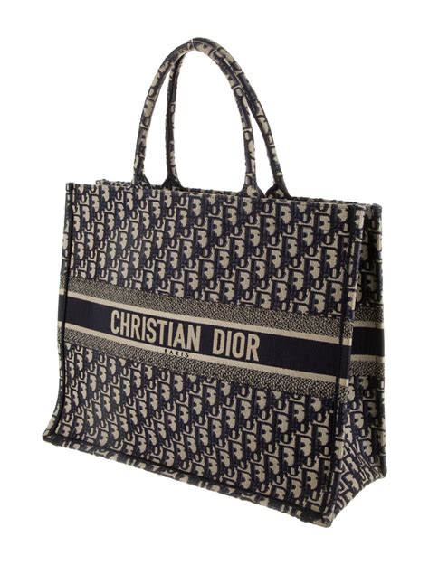 canvas dior tote|christian dior large tote bag.